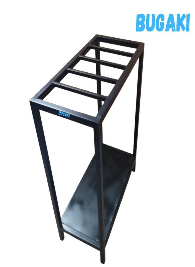 BUGAKI Aquarium Stand, Black Metal Frame, 24x12x30 Inch with Bottom Shelf - Image 3